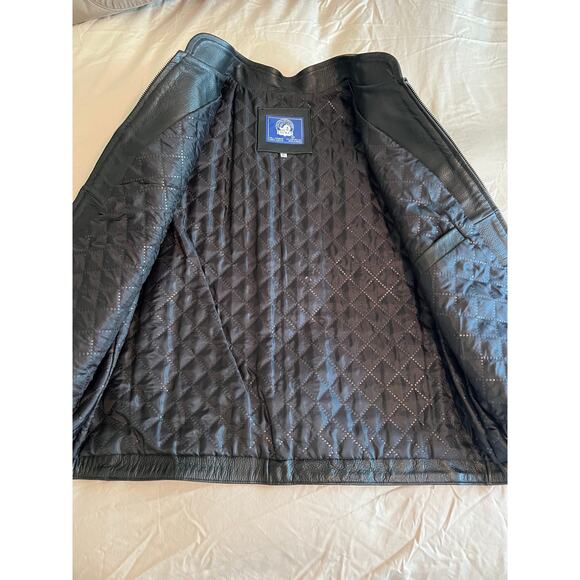 Lion Lifes Adventures leather motorcycle leather black vest proof strap style XL - Picture 8 of 8